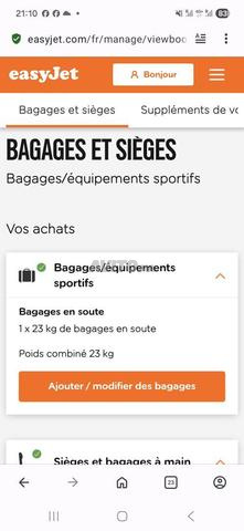 2 billets d'avion Agadir à Paris 01/09/2026 - 2
