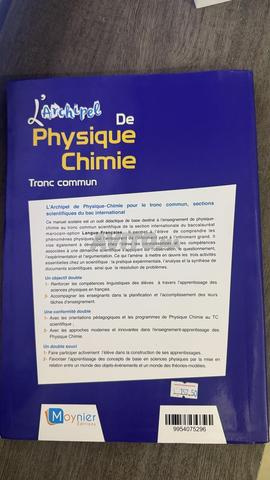 Manuel de Physique Chimie neuf Tronc commun - 2