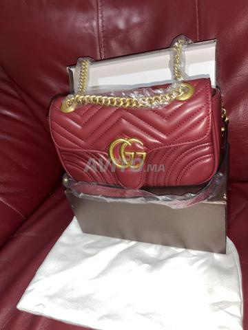 Sac bandoulière femme bordeaux matelassé - 2