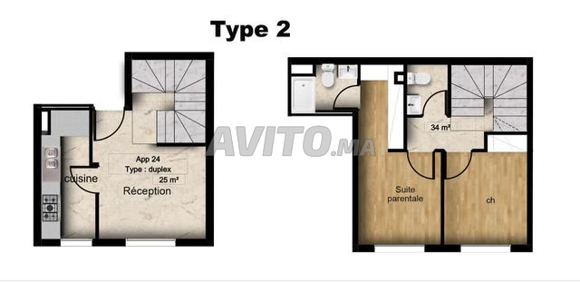 Duplex sans vis à vis
