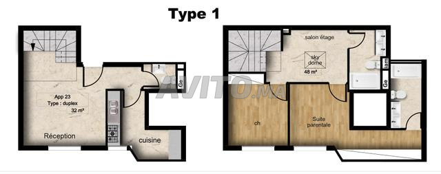 Duplex sans vis à vis