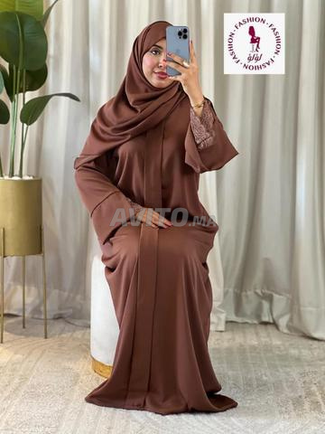✨🔥 Abaya émeraude luxueuse avec châle, modèle élégant et moderne - 2