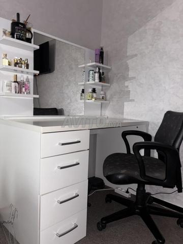 Bureau coiffeuse miroir avec chaise bureau - 2