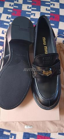 Mocassins Miu Miu en Cuir Noir Original Pointure 38 - 2