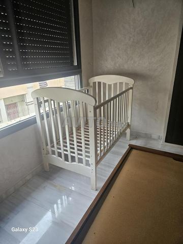 سرير أطفال خشبي صلب – 120 × 70 سم - 2