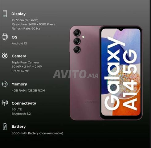 📱 Samsung Galaxy A14 5G à vendre – Excellent état 🔥 - 2