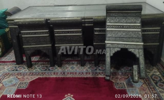 À vendre salon marocain 2.5m 6 chaises cuivre - 2
