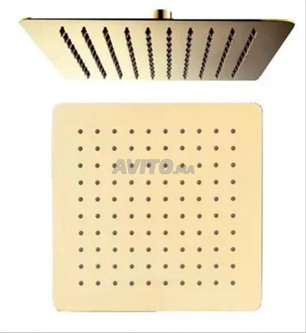 Pomme de douche carrée slim en inox 40cm Gold ZÉNITH - 2