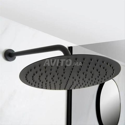 Pomme Douche Inox Slim Ronde 40cm ZENITH Noire - 2