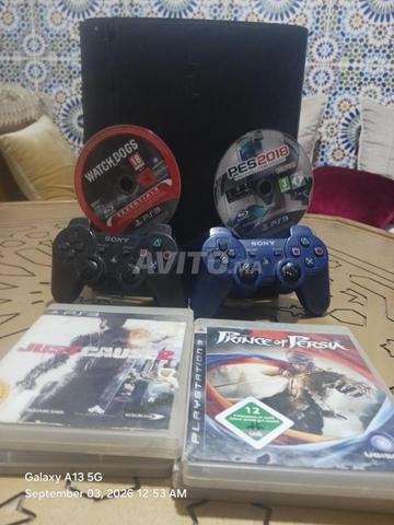 بلايستيشن 3 سوبر سليم 500 جيجا، جهازين تحكم، 6 ألعاب