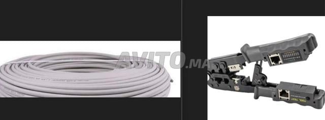 Pack Réseau Câble 300m Pince TLN568CR et des RJ45