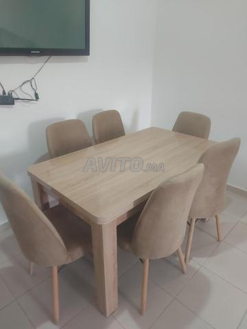 Table de salon "Monge" avec 6 chaises - 2