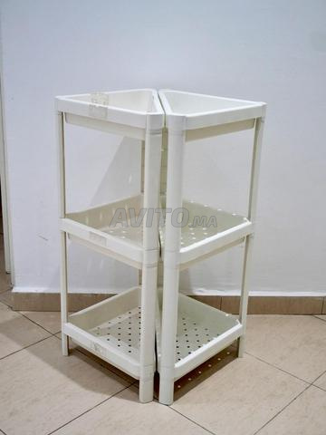 Lot de 2 étagères en plastique (3 niveaux) - 2
