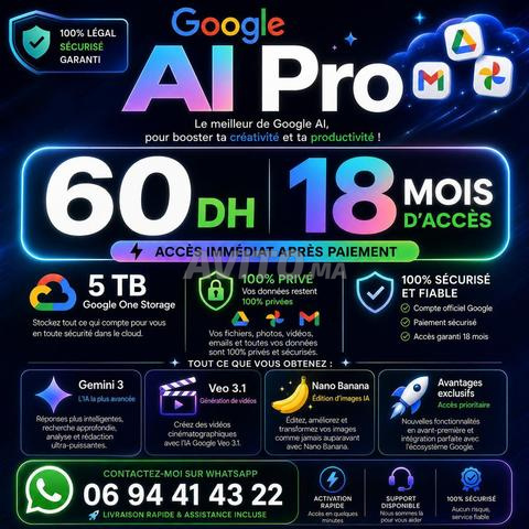 جوجل AI برو (حتى 18 شهرًا)