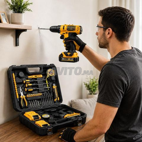 Ensemble d'outils complet avec perceuse sans fil puissante - 2