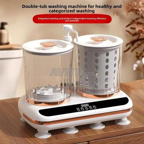 Laveuse portable double cuve rechargeable - 2