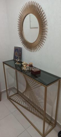 مرآة مع وحدة تحكم ذهبية - 2