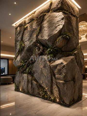 تصميم الحوائط الصخرية 3D للمنازل الفنادق والمقاهي