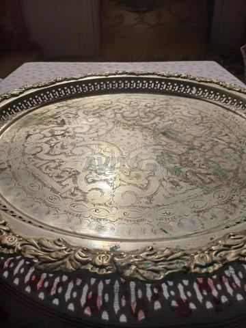 طبق نحاسي مغربي قديم وأصيل - 2