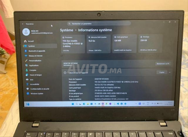 Lenovo L14 – i5 الجيل 11 – 16GB رام – SSD - 2