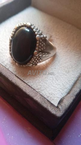 Bague en argent avec pierre naturelle "cheft el abed" - 2