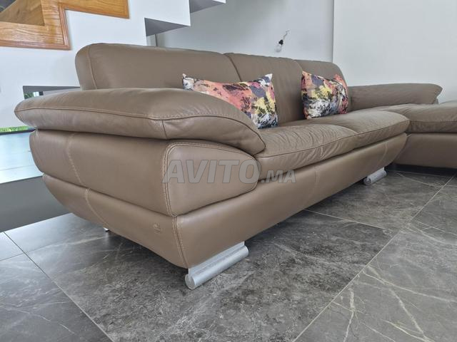 Canapé Fauteuil avec Pouf - 2