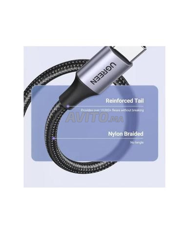 كابل Ugreen USB A إلى USB C بقوة 3 أمبير ولون أسود وطول 1 متر