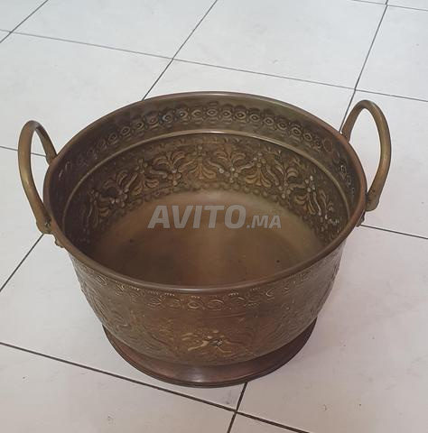 Ancien plat à vaisselle en cuivre, artisanal cuivre - 2