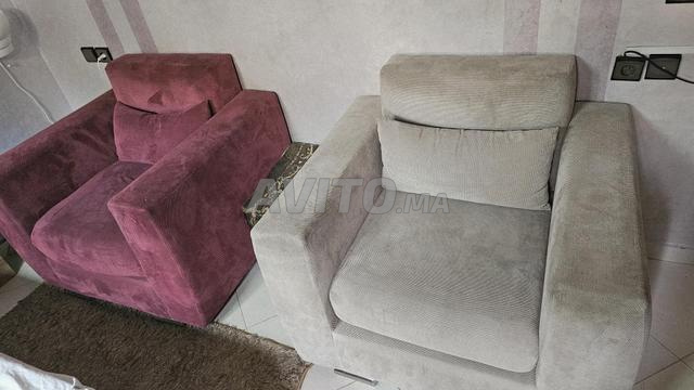 Lot de 2 grands fauteuils solides et confortables - 2