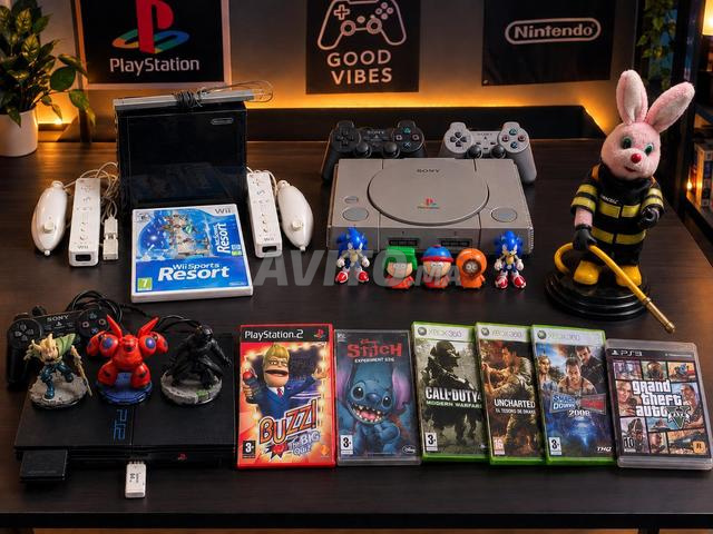 مجموعة مقتنيات ألعاب الفيديو القديمة – PS1 PS2 Wii