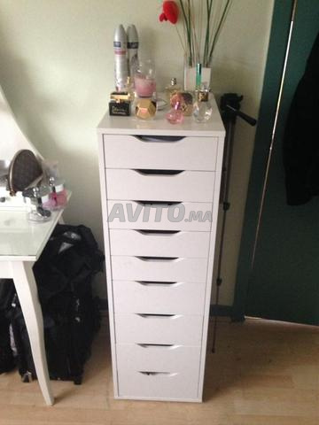 Commode 9 tiroirs MDF 135×35×35 cm - 2