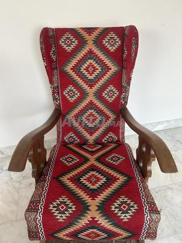 Fauteuil Style Ethnique/Boho en Bois Massif - 2