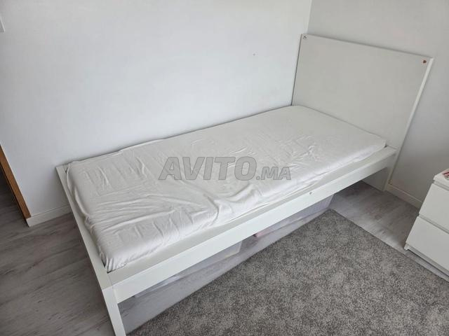 Lit MALM IKEA 90x200 cm plus Matelas - 2