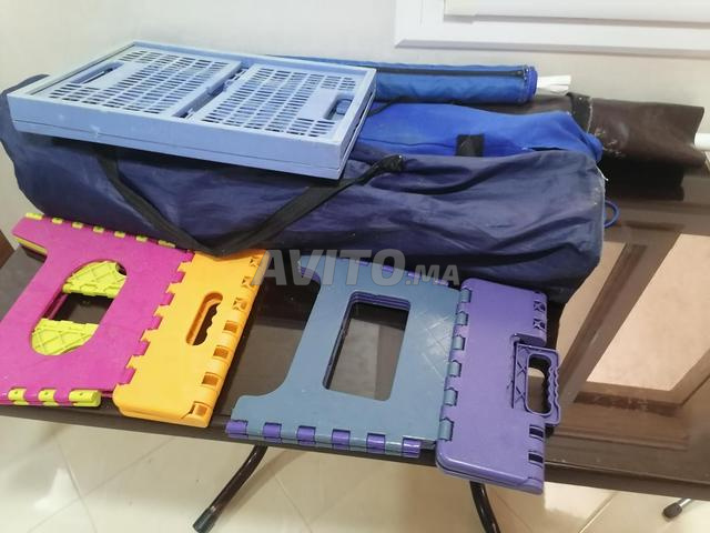 طاولة و 4 كراسي للشاطئ مع مظلة