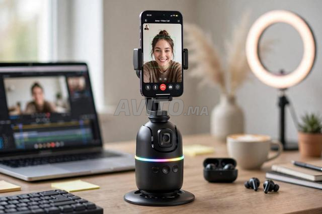 Support Téléphone Rotatif IA Suivi de Visage 360 - 2