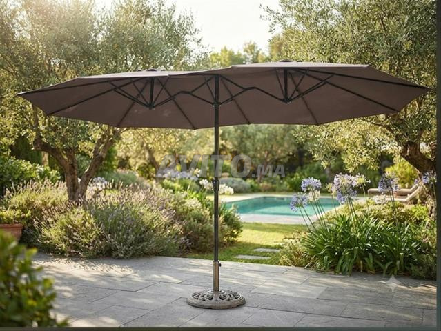 Grand Parasol Double 4.55m - Jardin & Piscine - 2