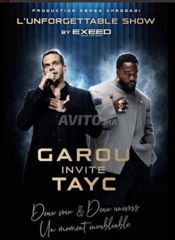 6 tickets pour le concert de Garou et Tyac à Casablanca