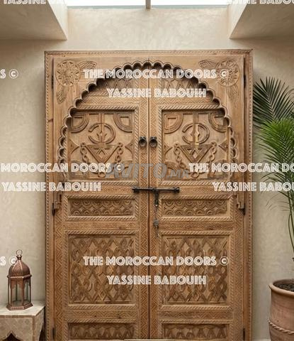 Porte Double Bois Massif Mankouch Sur Mesure - 2
