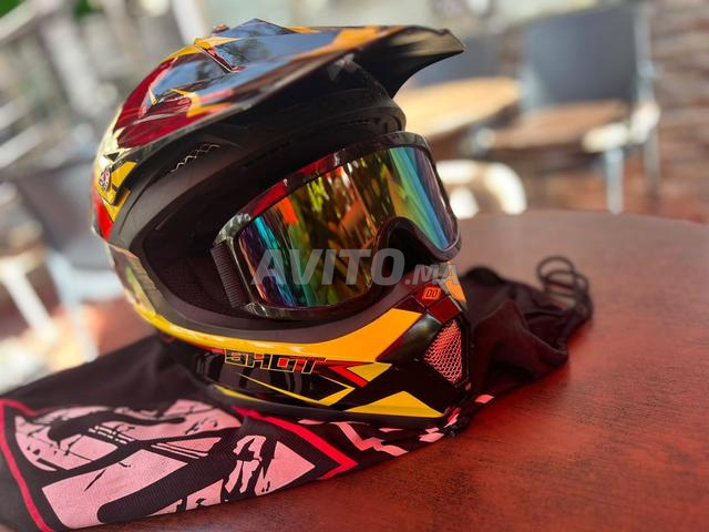 PACK MOTOCROSS CASQUE CROSS 2 LUNETTES SAC - 2