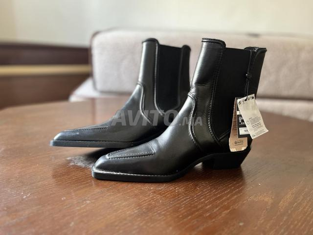 أحذية بوت Massimo Dutti جلد طبيعي مقاس 40 جديدة - 2
