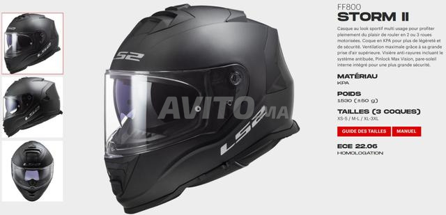 خوذة دراجة نارية LS2 Storm II – مقاس XL – جديدة