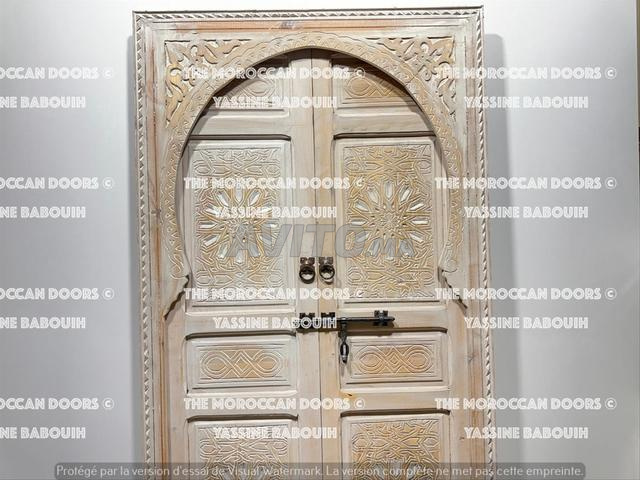 Porte Double Bois Massif Mankouch Sur Mesure - 2