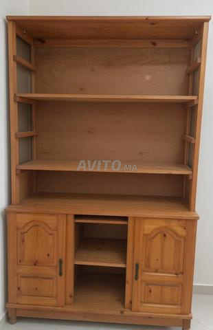Vitrine vintage en bois rouge - 2