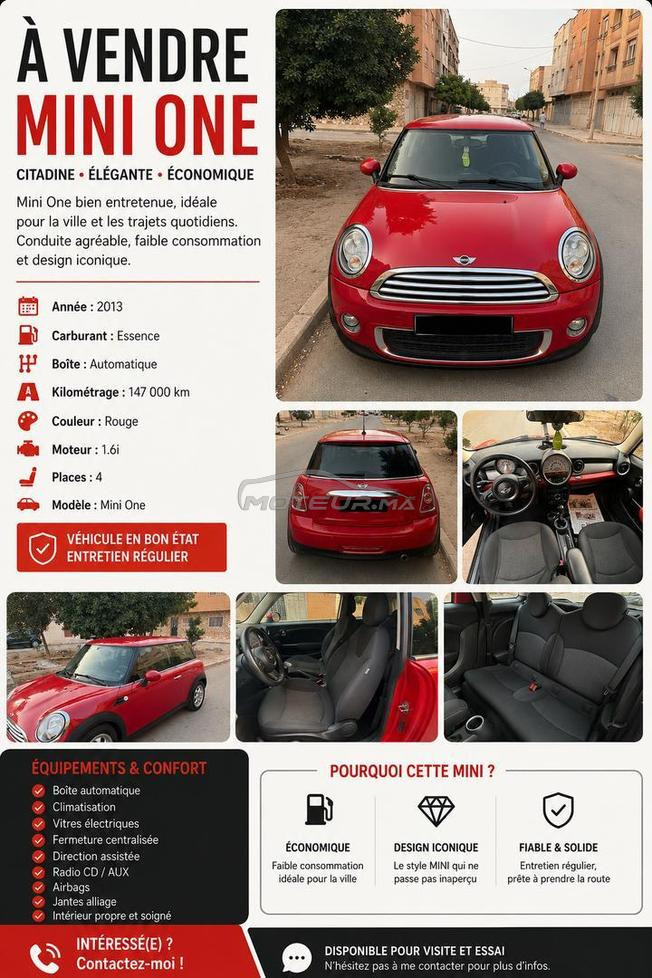 Mini Cooper Essence Automatique 2013 à Oujda