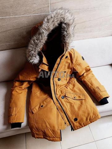🧥 Parka d'hiver moutarde avec capuche fourrure - 2