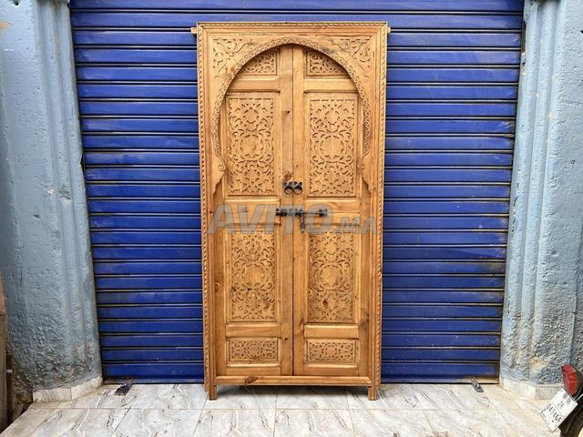 Porte Double Bois Massif Mankouch Sur Mesure - 2