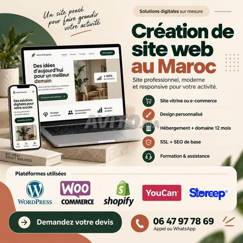 Siteweb au Maroc – WordPress, Shopify, YouCan