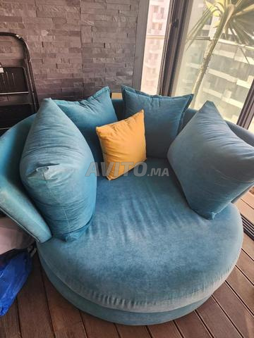 Canapé rond XXL de terrasse – Ø 1,60 m - 2