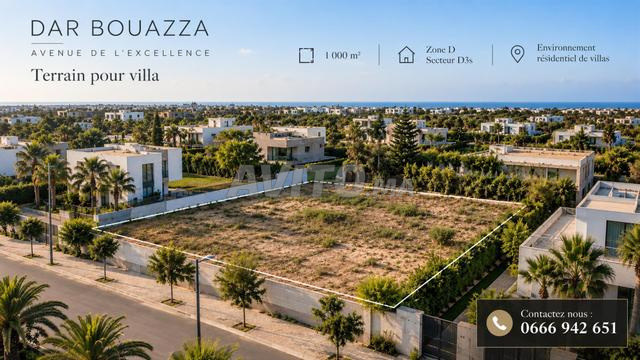Terrain pour villa 1 000 m² à vendre – Dar Bouazza