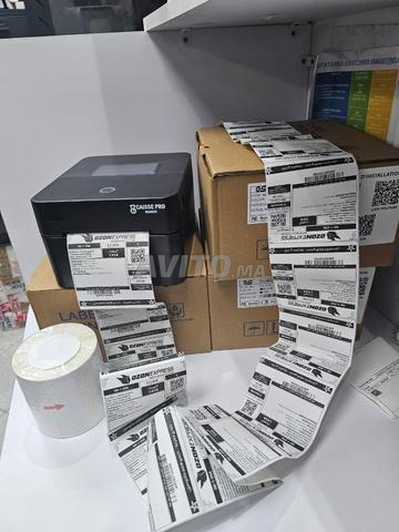 طابعة ملصقات حرارية بلوتوث و USB - 2